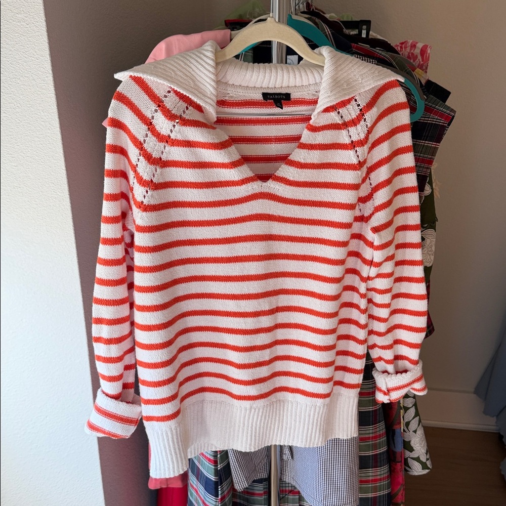 Orange Stripe Sweater